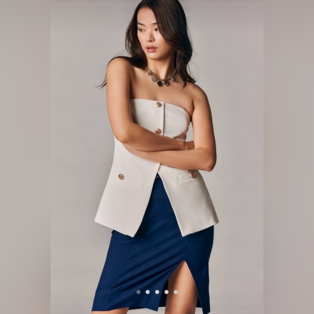 By Anthropologie Belted Pencil Skirt: Magic Fabric Edition XS NWT